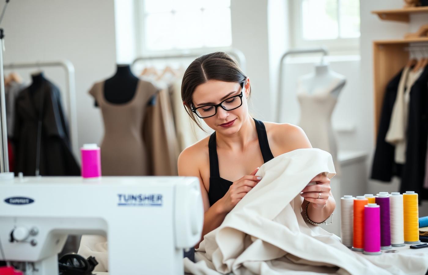 Fashion designer at work